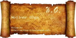 Wollner Olga névjegykártya